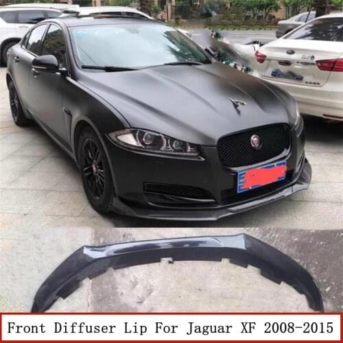 For Jaguar XF 2009 2010 2011 2012 2013 2014 2015 Carbon Fiber Front Diffuser Lip Spoiler High Quality Car Bumper Accessories