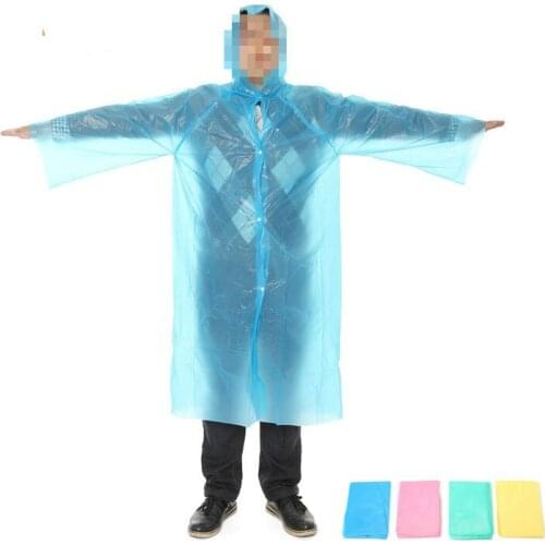 Outdoor travel portable disposable raincoat summer mountaineering cap long sleeve poncho rain jacket adult coat windbreaker
