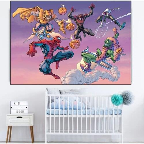 Marvel Avengers Comics Superhero sky Wall Art Print Canvas Painting Posters and Prints Cuadros for Living Room Bedroom Decor