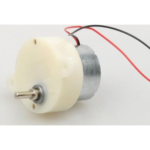 Micro 300 Gear Motor 3V-12V 12-48rpm, Speed Reduction Motor with Wire for DIY Model Toy Production, D Shaft Diameter 3mm