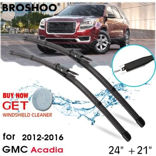 Car Wiper Blade Front Window Windscreen Windshield Wipers Blades Pinch Tab Arm Auto Accessories for GMC Acadia 24"+21" 2012-2016