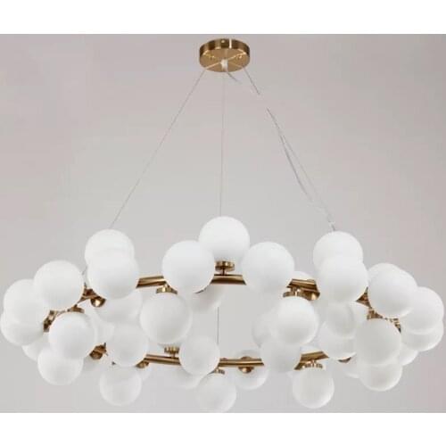 AC 220V retro modern LED chandelier simple gloss G4 indoor living room lighting kitchen restaurant chandelier lamps