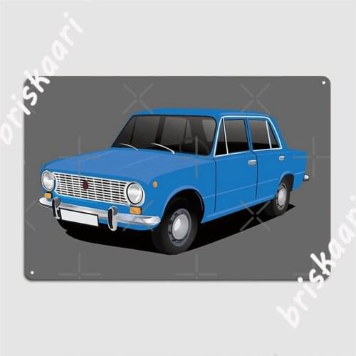 Vaz-2101 Lada 1200 Blue Metal Signs Club pub Garage Designing Plaques Tin sign Posters