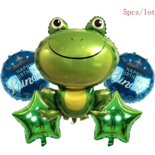5pcs/lot Foil Frog Balloons Set Wine Bottle Balloon Whisky Globos Birthday Party Decorations Baby Shower Decor Party Supplies