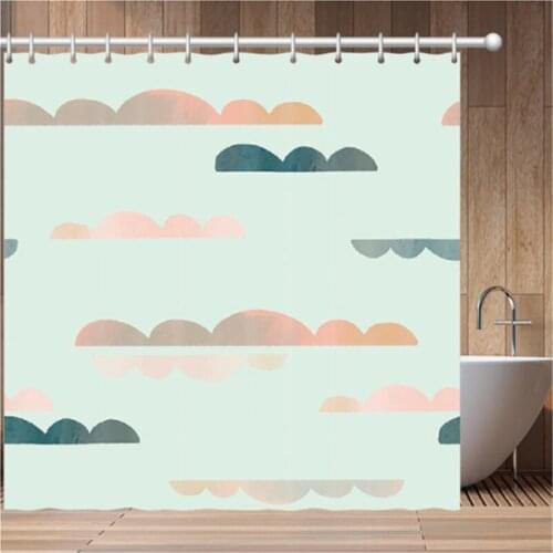 Floral And Foliage Patterns Shower Curtains Waterproof Polyester Fabric Bathroom Curtains For Home Decor