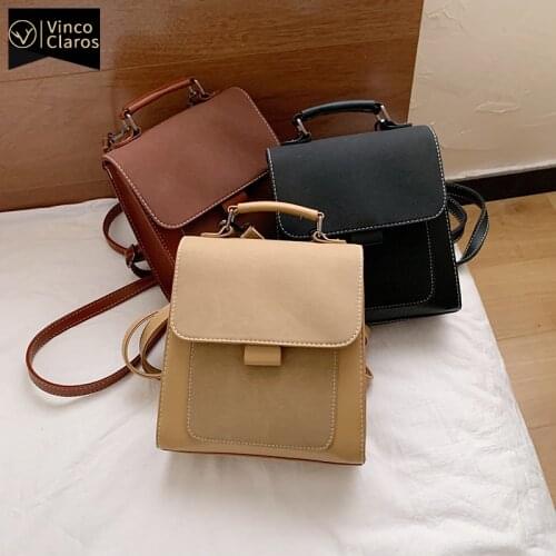 Womens High Quality Leather Backpack Cute Mini One Shoulder Messenger Bag Ladies Fashion Luxury Small Designer Backpack Trend