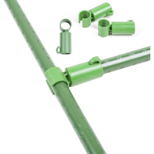50pcs Agricultural Greenhouse Plant Growing Support Shelf Bracket Connector For 16mm Pipe Garden Top Pillars Fixed Joint
