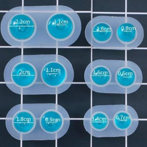 DIY 6 Sizes/Set BJD Doll Eye Mold Silicone Base Mold Resin Casting Doll Eyes