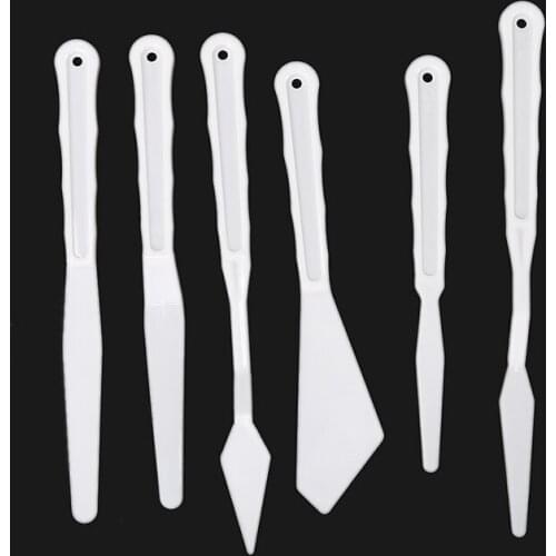 6pcs/lot New Plastic Palette Knife Scraper Spatula Knives Shovel Art Supplies Acrylic Plate Maquetas Modelismo Clay Tool