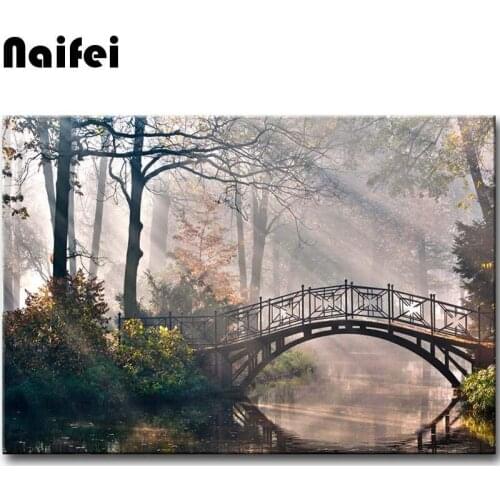 5D DIY Diamond Paintings Bridge Night New York City Square Drill Embroidery Cross Stitch Mosaic Cityscape Landscape