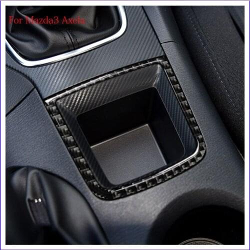 Car Central storage box sticker For Mazda3 Axela 2013- 2016 modified carbon fiber Center Console sticker car styling sticker