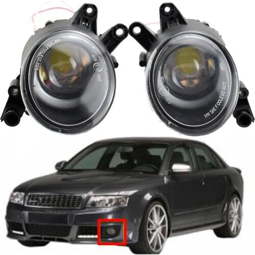 Car Parts LED Fog Light Angel Eye fog lamp Daytime Running fog Lights DRL 12V fog lamps For A4 B6 2001-2005foglights foglamps