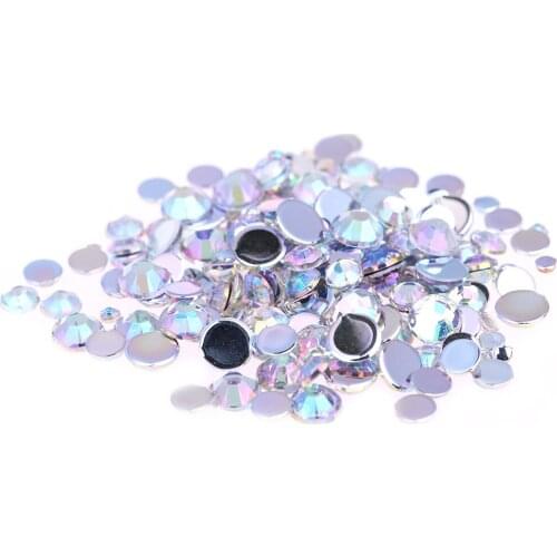 White AB Color Multi-Size Acrylic Rhinestones Shoes Clothing Decorations Sparkling Newest Nail Art Decorations