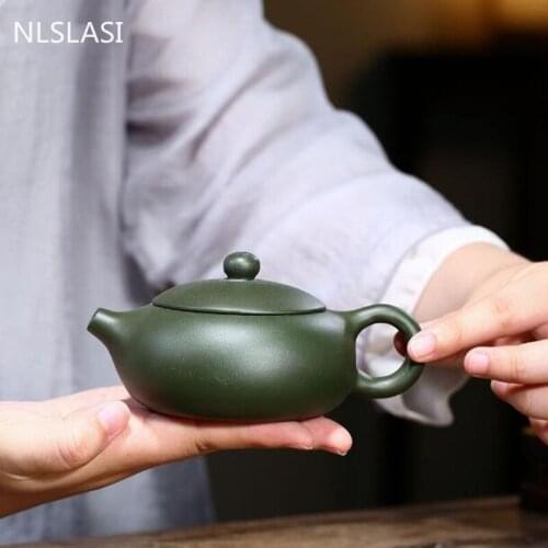 Yixing tea pot purple clay filter xishi teapots beauty kettle Raw ore green clay Handmade Tea set Customized authentic 220ml