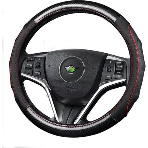 Car Genuine Leather Steering Wheel Covers for Mini Paceman Coupe Countryman CLUBVAN Clubman F54 F55 F56 F57 F60 R59 R55 R50 R58