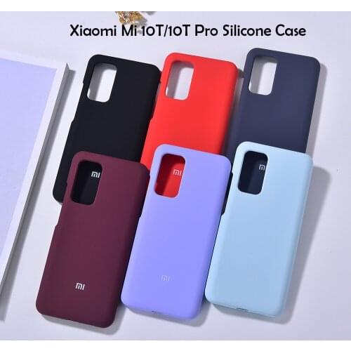 Original Mi 10T Pro Case Silky Soft-Touch Liquid Silicone Back Phone Cover Shell For Mi 10T 5G/10t Lite Redmi K30S Skin Housing