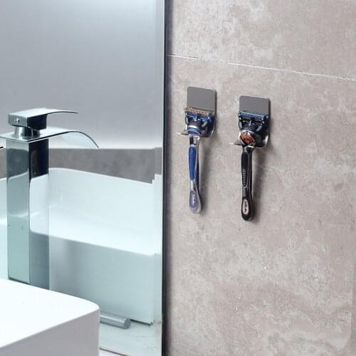 1Pcs Stainless Steel Shaver Holder Men Shaving Shaver Holder Shelf Dampproof Bathroom Viscose Socket Razor Hook Rack