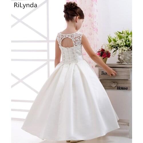 Flower Girl Dresses Holy Communion Dress White Blue Tulle Vestidos Pageant Dresses For Little Girls Ball Gown 2-14Y