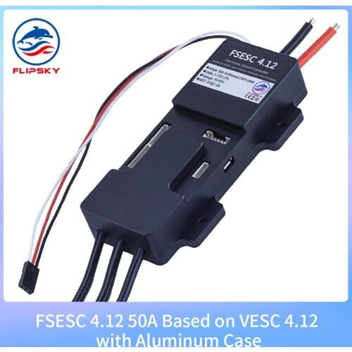 FSESC 4.12 50A Based on VESC 4.12 with Aluminum Case on Electric Skateboard Controlled by VX1 VX2 PRO Remote Controller|Flipsky