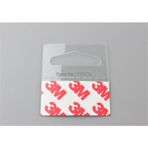 Merchandise package box bag PET hangers Peghook Bulk Hang Tabs Delta Slotted Self-adhesive plastic display reinforced tag hook