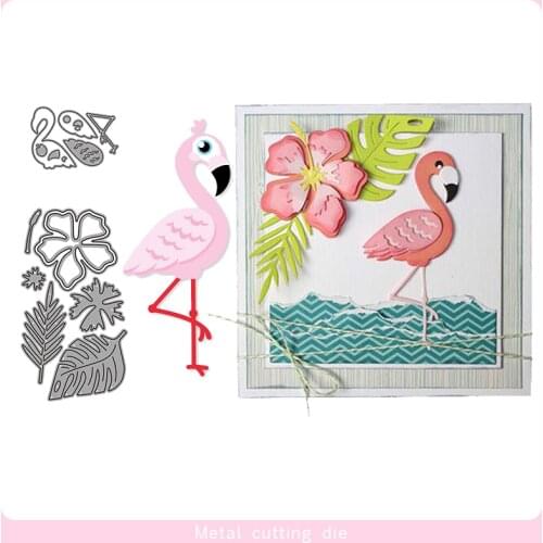 Metal Cutting Dies Flamingo and flowers Die Scrapbooking Embossing Paper Craft Album Cards Punch Art cutter die 2019