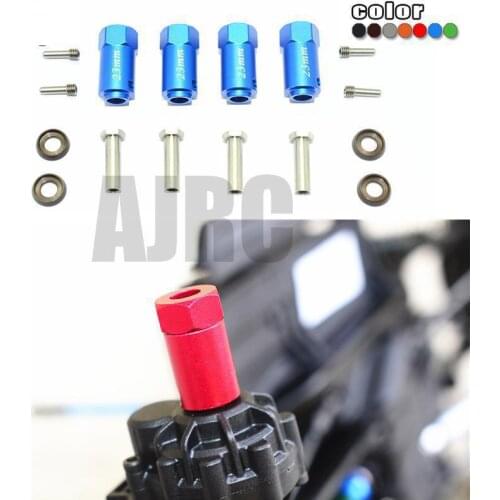 Metal Hexagon Adapter Wheels Hubs Mount with Stainless Steel Screw Needle Extension nut for TRAXXAS TRX-4 TRX-6 23mm