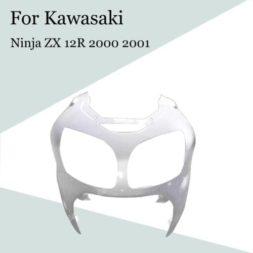 For Kawasaki Ninja ZX 12R 2000 2001 Motorcycle Head Fairing Nose Front Upper ABS Injection Fairing ZX-12R 00-01 Accessories