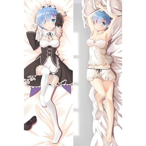 New 2017 Update Re Zero Kara Hajimeru Isekai Seikatsu Characters Rem & Ram Throw Pillow Cover Emilia Body Pillowcase Bed