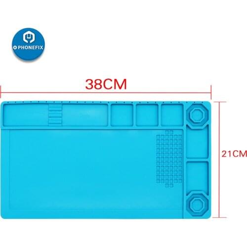 PHONEFIX Heat Resistant Silicone Pad with Screw Position Magnetic Mat Maintenance Platform for Mobile Repair Phone Soldering Mat
