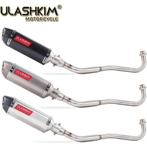 M3 Motorcycle Full System Exhaust Muffler Middle Connect Pipe Slip On For HONDA GROM MSX 125 MSX125 2012 2013 2014 2015