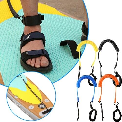 Ankle Leash Surfing Elastic Coiled Stand Up Paddle Board Leg Rope Surfboard Ankle Leash Surfboard Raft Kayak Rope Supplies #G3