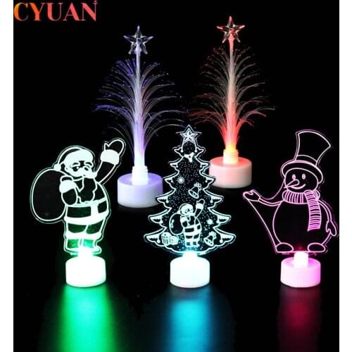 Christmas Santa Claus Light Decor Snowman Christmas Tree LED Color Night Lights Ornaments Xmas Gift Noel Decoration 2020 Navidad