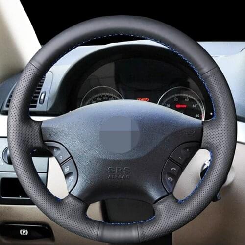 DIY Black Artificial Leather Non-slip And Breathable Car Steering Wheel Cover For Mercedes Benz Viano 2006-2011 Vito 2010-2015