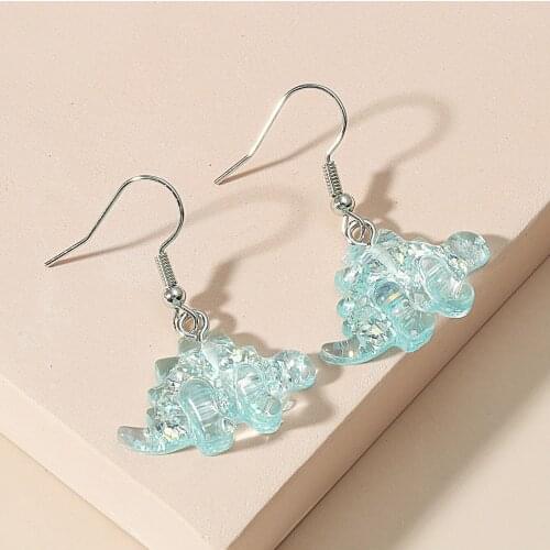 Cute Animal Little Dinosaur Earrings Cute White Cloud Stud Earrings Delicate Clouds for Women Girls Ear Jewelry Gift Wholesale