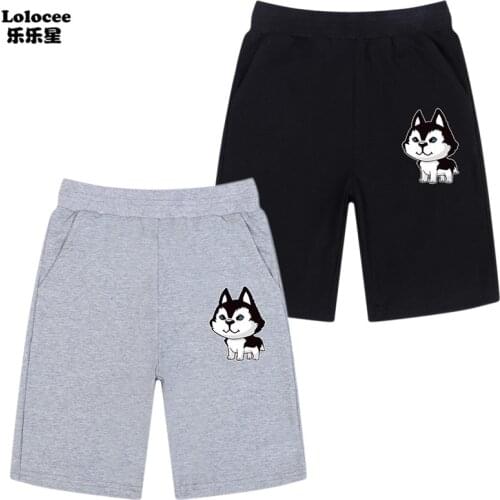 Pet Dog Husky Shorts Casual Baby Boy 3D Print Animal Short Pants Children Cartoon Short Sweatpant