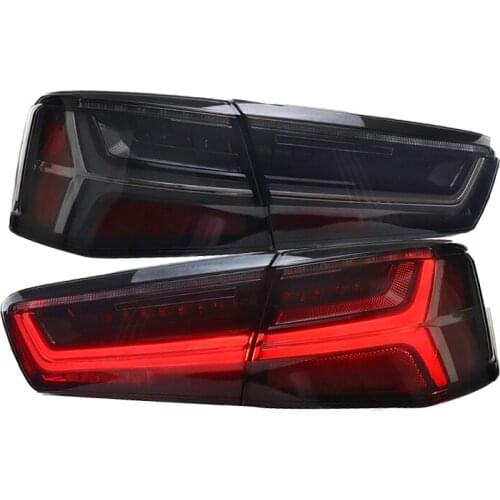 For Audi A6L Taillight C7 Back Rear Lamp Assembly Suit 2012-2016 Year Car Smoke Black Color