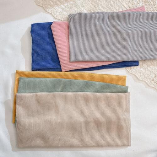 1PCS Womens Wide Headband Autumn Cotton Flat Hair Band For Girls Femlae Elastic Stretch Head Bandage Hair Accessories