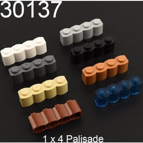 10PCS 30137 Brick Special 1x4 Palisade Building block accessories parts MOC DIY Education Build Toys Brick