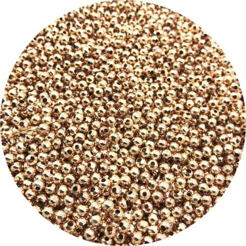 2/4/6mm Metal Round Beads Smooth Ball Loose Spacer Beads For Jewelry Making DIY Bracelet Charms Jewelry Accessories #06