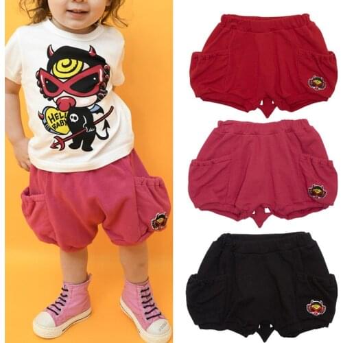 2021 Summer Shorts Girl Kids Shorts Boys Shorty Enfant Fille Kid Girls Bloomers Panties Pattern Pacifier Trousers Have Tail
