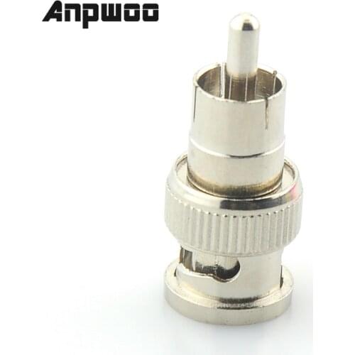 ANPWOO BNC Male to RCA Male Coax Connector Adapter Cable Coupler for CCTV Camera