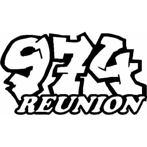 Car Stickers Decor Motorcycle Decals Creative 974 REUNION Decorative Accessories Creative Sunscreen Waterproof PVC,16cm*9cm