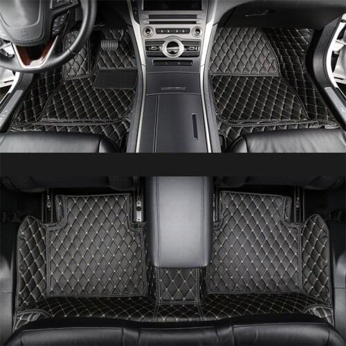 Fiber leather car floor mat for lincoln mkz 2013 2014 2015 2016 2017 2018 2019 2020 accessories
