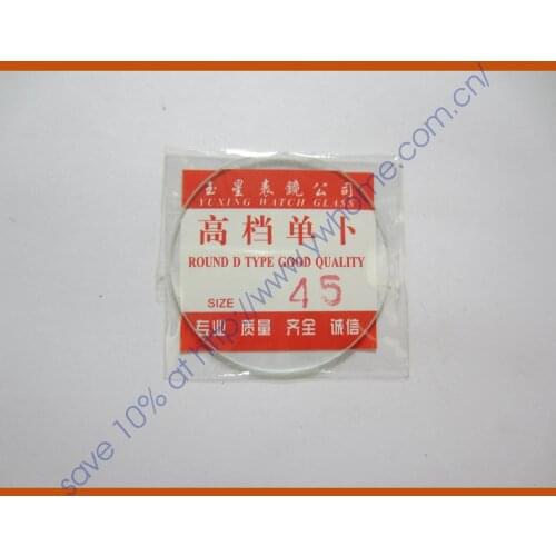 Freeshipping New 1x Convex Spherical Glass Watch Crystal diameter 45 mm Edge Thick 1.0mm