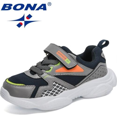 BONA 2020 New Designers Children Sport Shoes Tenis Boy Basket Footwear Lightweight Breathable Girl Chaussure Footwear Trendy