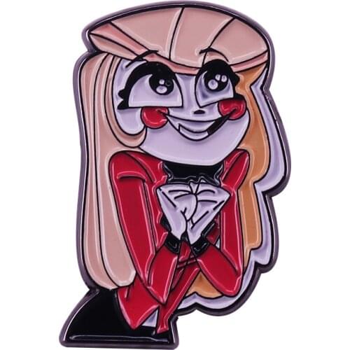 Charlie HHazbin Hotel Pin Angel Dust Brooch Ladies and gentlemen, I'm opening the first hotel that rehabilitates sinners
