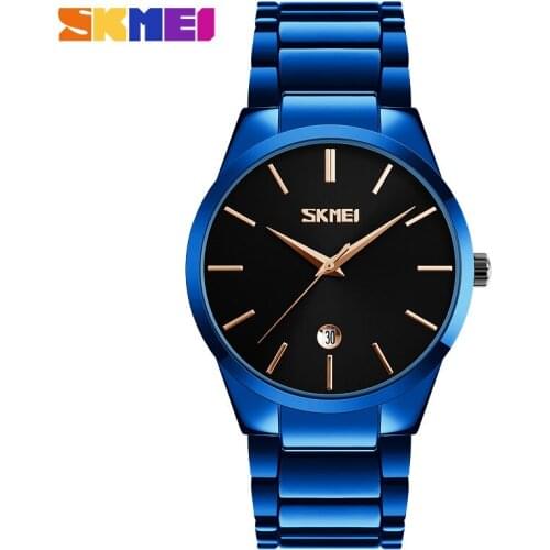2020 SKMEI New Watch Luxury Brand Men Waterproof Quartz Mens Watches Business Stainless Steel Date Wristwatch Male Clock Relogio