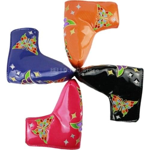 Golf Clubs Head Covers Putter Blade Mallet Headcover Magnetic Closure Lovely Cartoon Animal Butterfly