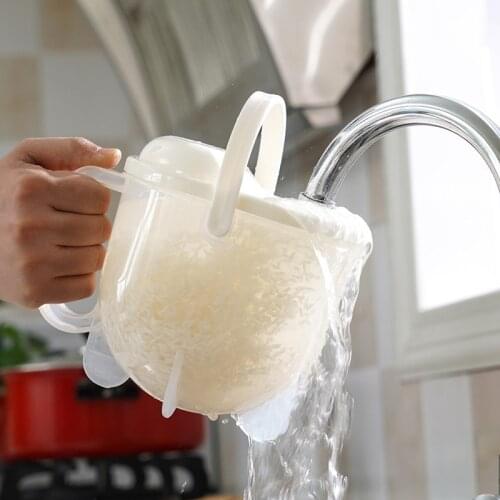 Wash Rice Device Colander Manual Drainer Quick Strainer Cleaning Washing Rice Bean Sieve Hands-free Kitchen Supplie Cooking Tool