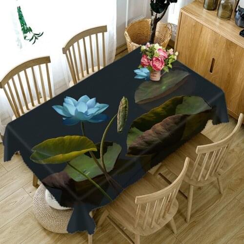 Beautiful Flower Pattern 3D Tablecloth Dustproof Tablecloth Wedding Outdoor Banquet Decoration Table Cloth Home Textile Supplies